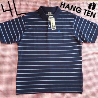 ハンテン(HANG TEN)のメンズ ポロシャツ ハンテン 新品 4L HANGTEN  半袖 ネイビー 紺色(ポロシャツ)