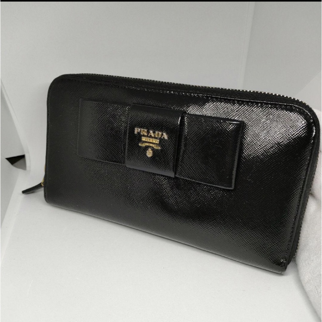 PRADA   プラダ 長財布 サフィアーノ リボン ラウンドファスナー PRADA