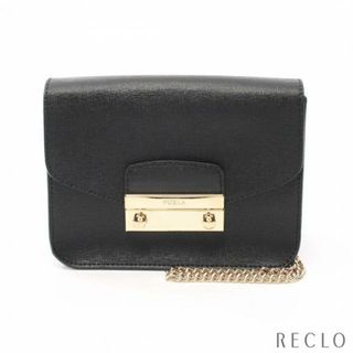 フルラ(Furla)のMETROPOLIS MINI SHOULDER メトロポリス チェーンショルダーバッグ レザー ブラック(ショルダーバッグ)