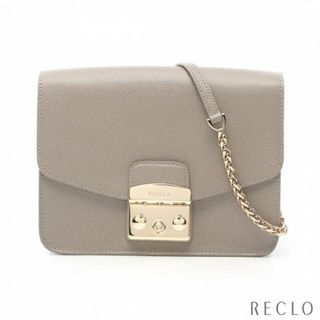 フルラ(Furla)のMETROPOLIS メトロポリス チェーンショルダーバッグ レザー グレーベージュ(ショルダーバッグ)