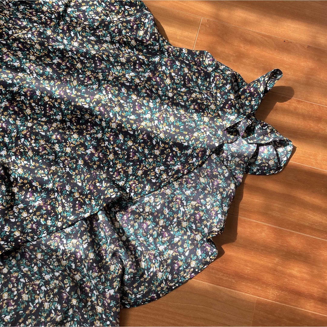 chocol raffine robe(ショコラフィネローブ)のロングスカート 花柄 スカート 花柄スカート ブラック レディースのスカート(ロングスカート)の商品写真