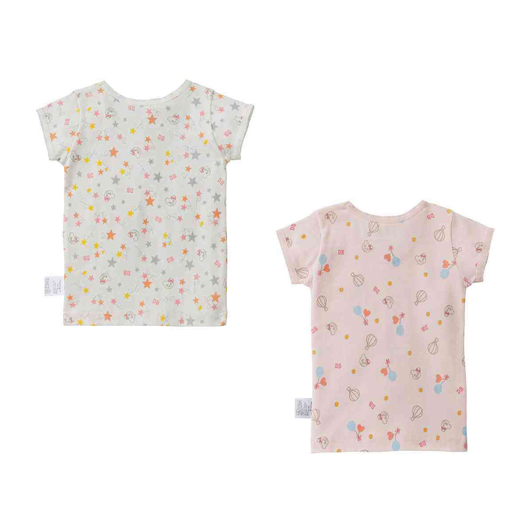 DOUBLE.B(ダブルビー)の(新品)ミキハウスダブルB可愛い女の子肌着半袖Tシャツセット130サイズ キッズ/ベビー/マタニティのキッズ服女の子用(90cm~)(Tシャツ/カットソー)の商品写真