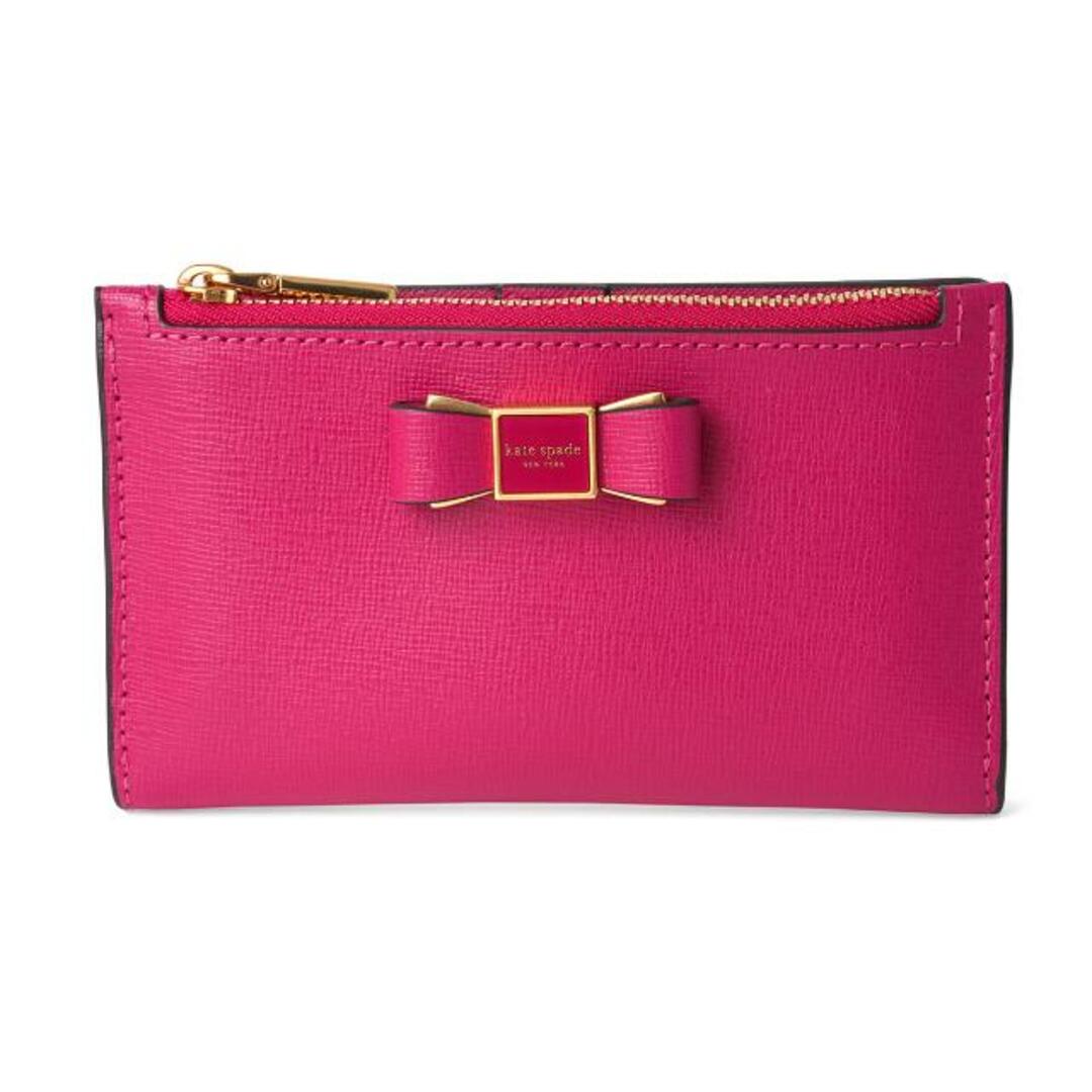 新品 ケイトスペード kate spade 2つ折り財布 エンベリッシュ スリム バイフォールド ウォレット ローザプラム