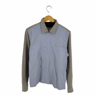 COMME des GARCONS SHIRTコムデギャルソンシャツ フランス製 特殊加工 製品染めパッチワーク長袖シャツ【S】【MSHA72638】