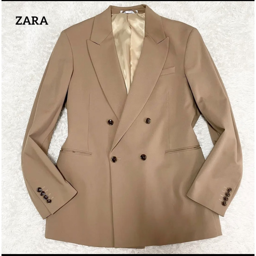 ZARA(ザラ)のZARA ザラ　ダブル　ジャケット　総裏　センターベンツ　カジュアル メンズのジャケット/アウター(テーラードジャケット)の商品写真