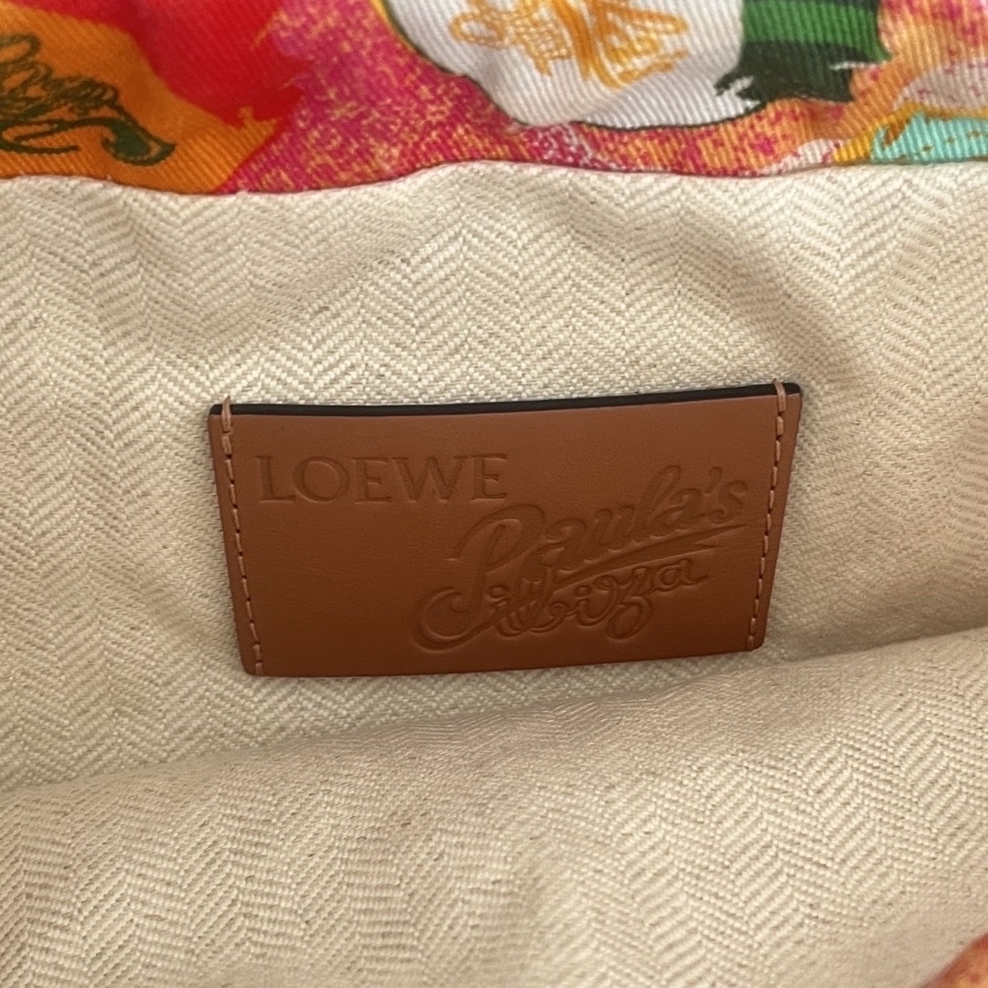 LOEWE draw string pouch pink