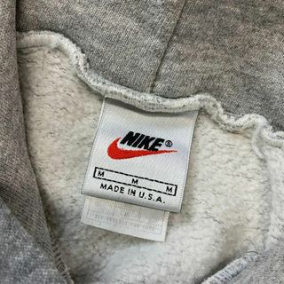 良品 90‘s USA製 NIKE フーディパーカー 霜降りグレー 銀タグ