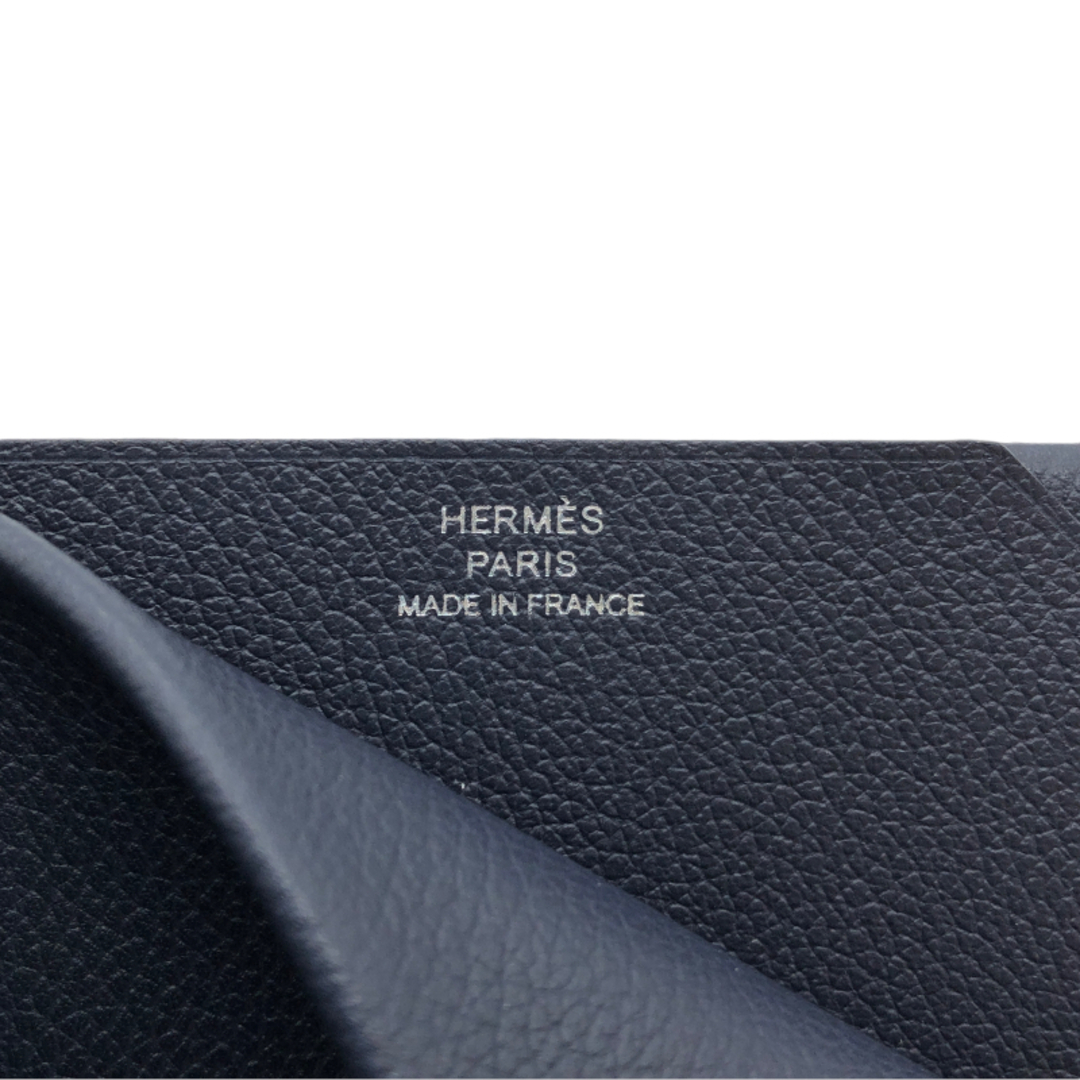 エルメス HERMES カードケースHセリエ U刻 ブルーニュイ エバーカラー ユニセックス カードケース