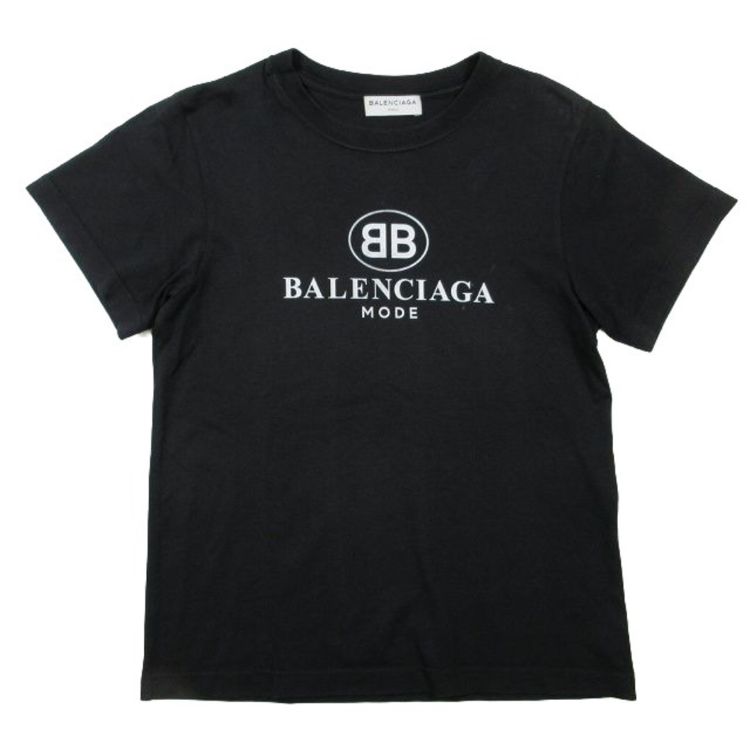 バレンシアガ BALENCIAGA BB ロゴ Tシャツ カットソー 半袖 黒