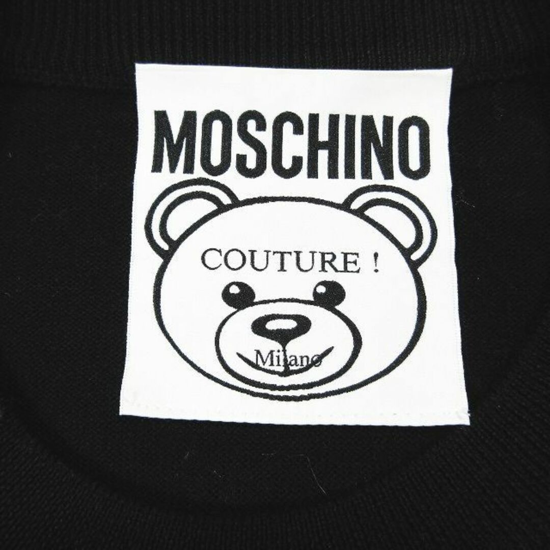 18SS モスキーノ MOSCHINO×プレイボーイ ニット ワンピース 黒48cm身幅