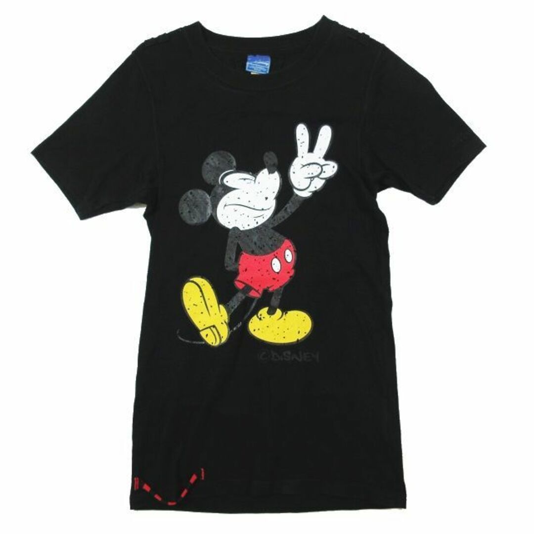 Roen(ロエン)のロエン Roen ×Disney ディズニー ミッキー Tシャツ 半袖 42 黒 メンズのトップス(Tシャツ/カットソー(半袖/袖なし))の商品写真