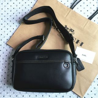 コーチ／COACH バッグ ショルダーバッグ 鞄 メンズ 男性 男性用レザー 革 本革 ブラック 黒  71509 Prescott Messenger Briefcase プリスコット メッセンジャー  シボ革 シュリンクレザー メッセンジャーバッグ