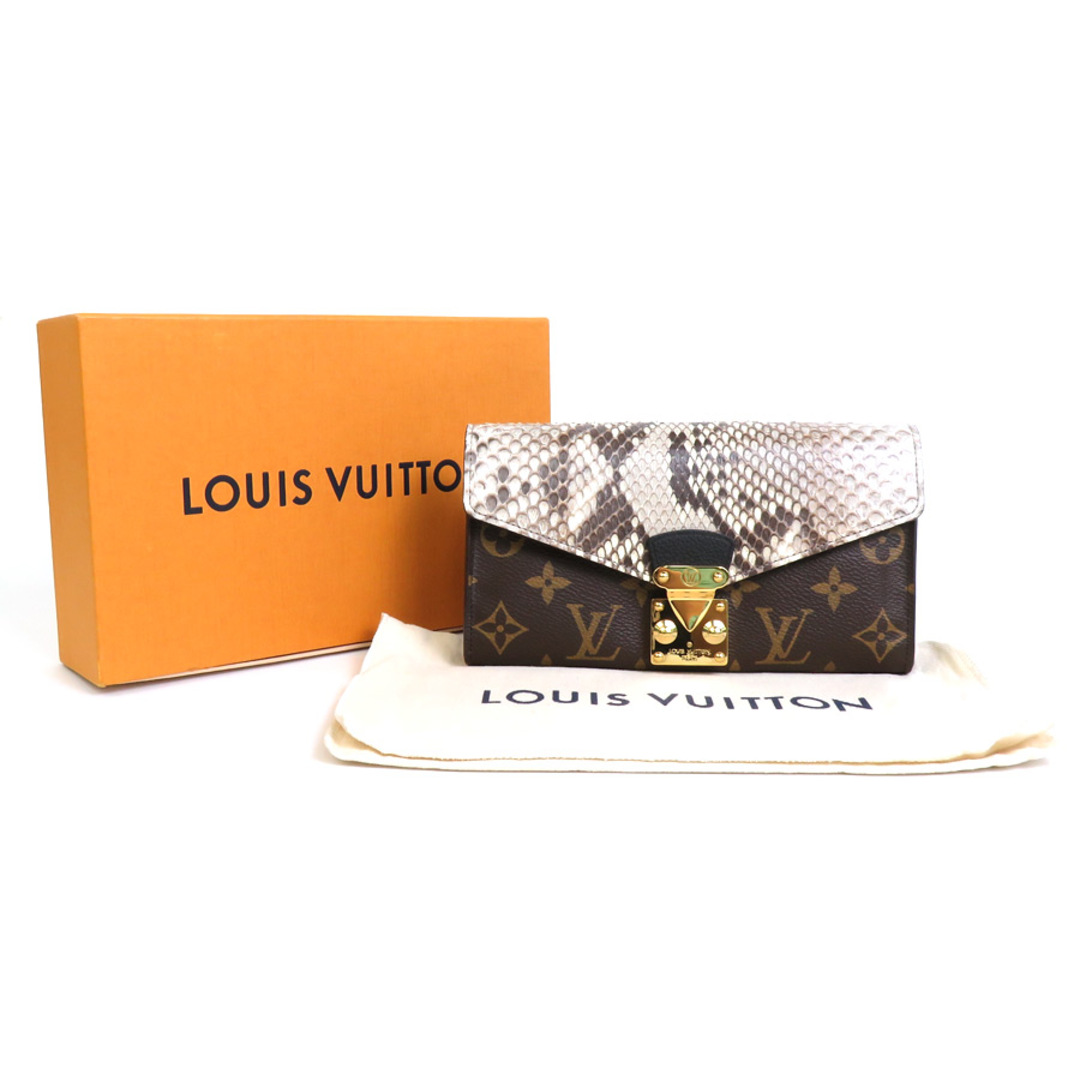 ルイ ヴィトン LOUIS VUITTON 長財布 モノグラム ポルトフォイユ パラス パイソン/モノグラムキャンバス ブラウン ユニセックス N90099 送料無料 99741f