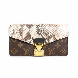 ルイ ヴィトン LOUIS VUITTON 長財布 モノグラム ポルトフォイユ パラス パイソン/モノグラムキャンバス ブラウン ユニセックス N90099 送料無料 99741f