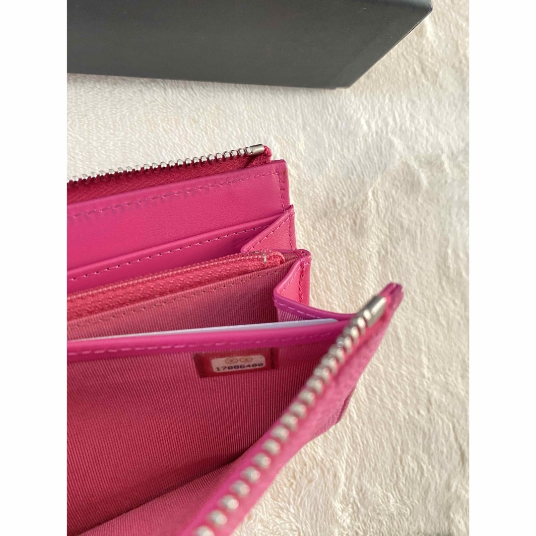 CHANEL(シャネル)の極美品　シャネル　L字　財布　ピンク　キャビアスキン レディースのファッション小物(財布)の商品写真