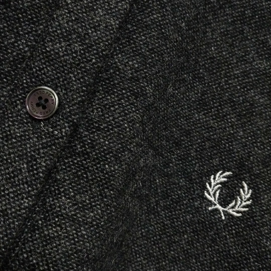 FRED PERRY バックプリーツ シャツワンピース 濃グレー 6