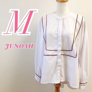 ジュノア(JUNOAH)のJUNOAH ジュノア　シャツブラウス　パイピング切り替え　モード系(シャツ/ブラウス(長袖/七分))