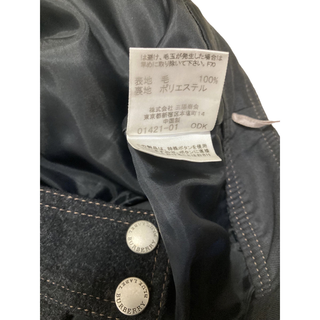 BURBERRY BLUE LABEL(バーバリーブルーレーベル)のバーバリー ブラック ウール タイト ミニ スカート BURBERRY M レディースのスカート(ミニスカート)の商品写真