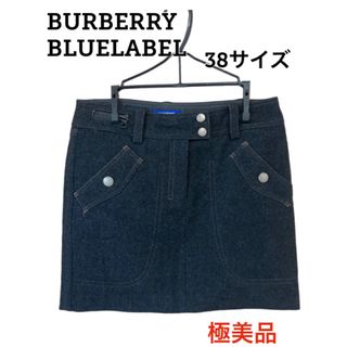 バーバリーブルーレーベル(BURBERRY BLUE LABEL)のバーバリー ブラック ウール タイト ミニ スカート BURBERRY M(ミニスカート)