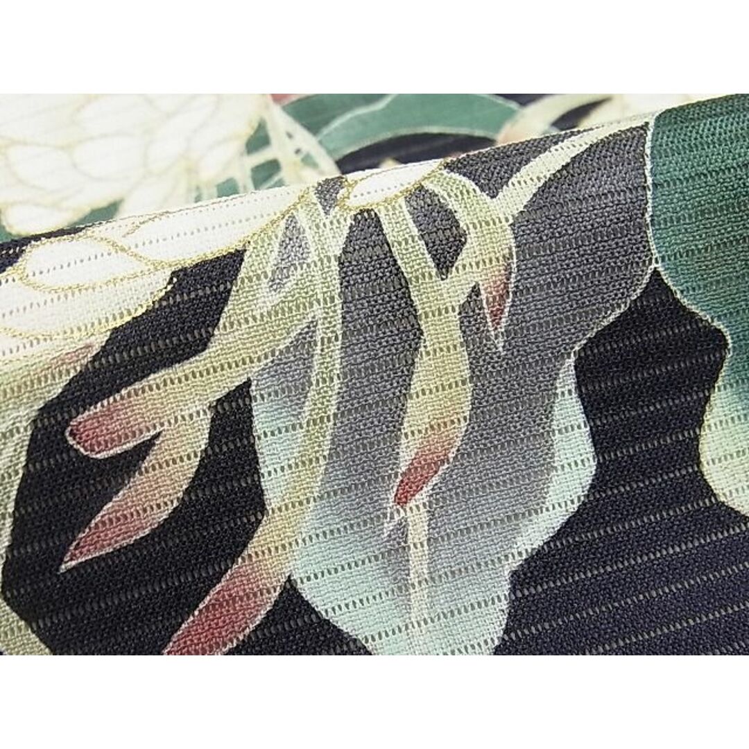 平和屋1□極上 夏物 東京友禅 手描き 加納知之 九寸名古屋帯 絽縮緬