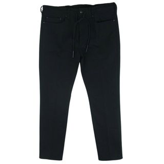 ワングラビティ(ONE GRAVITY)のONE GRAVITY ワングラビティ 23SS 31-234-07-020053 Tapered Track Pants モンスター ラバー ストレッチ トラック パンツ ジーンズ ブラック系 L【新古品】【未使用】【中古】(その他)