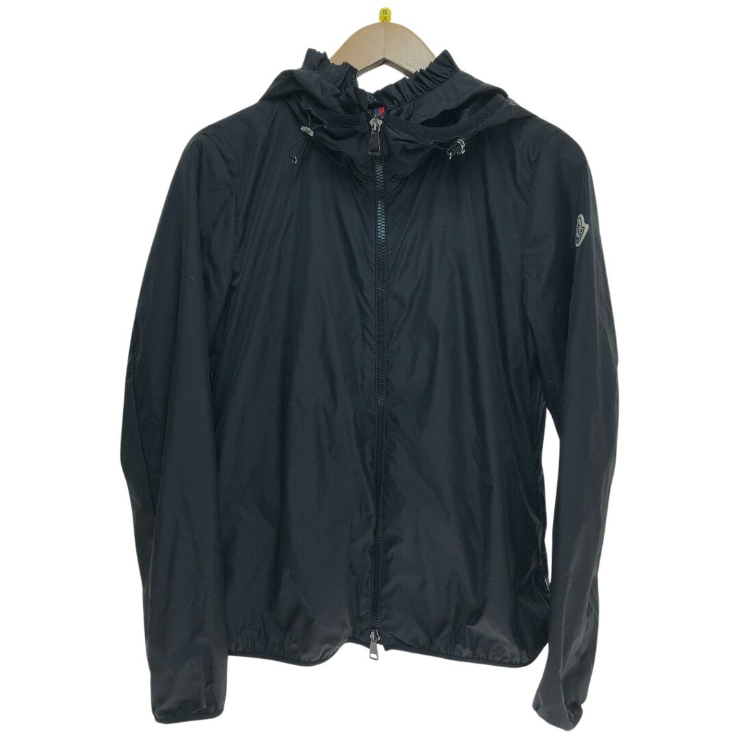 □□MONCLER モンクレール LAIT ナイロンジップアップパーカー Sサイズ F10931A73600 ブラックジャケット/アウター