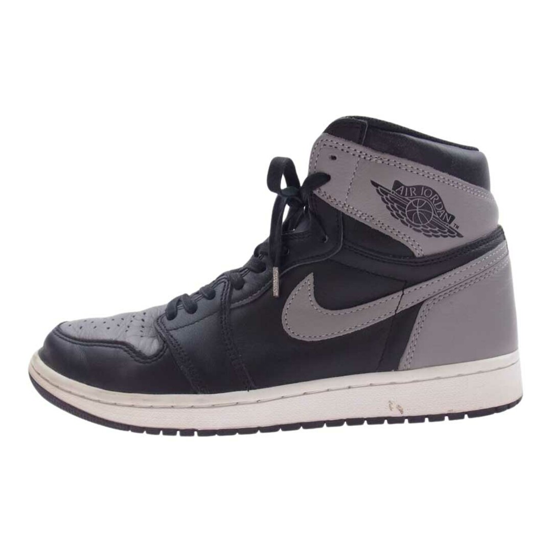 NIKE ナイキ スニーカー 555088-013 AIR JORDAN 1 RETRO HIGH OG SHADOW AJ1 エアジョーダン レトロ ハイ シャドー スニーカー ブラック系 グレー系 27cm