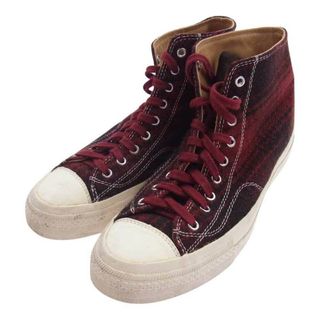 ヴィスヴィム(VISVIM)のVISVIM ビズビム スニーカー SKAGWAY HI ウール チェック スカグウェイ ハイカット スニーカー レッド系 US8.5【中古】(スニーカー)