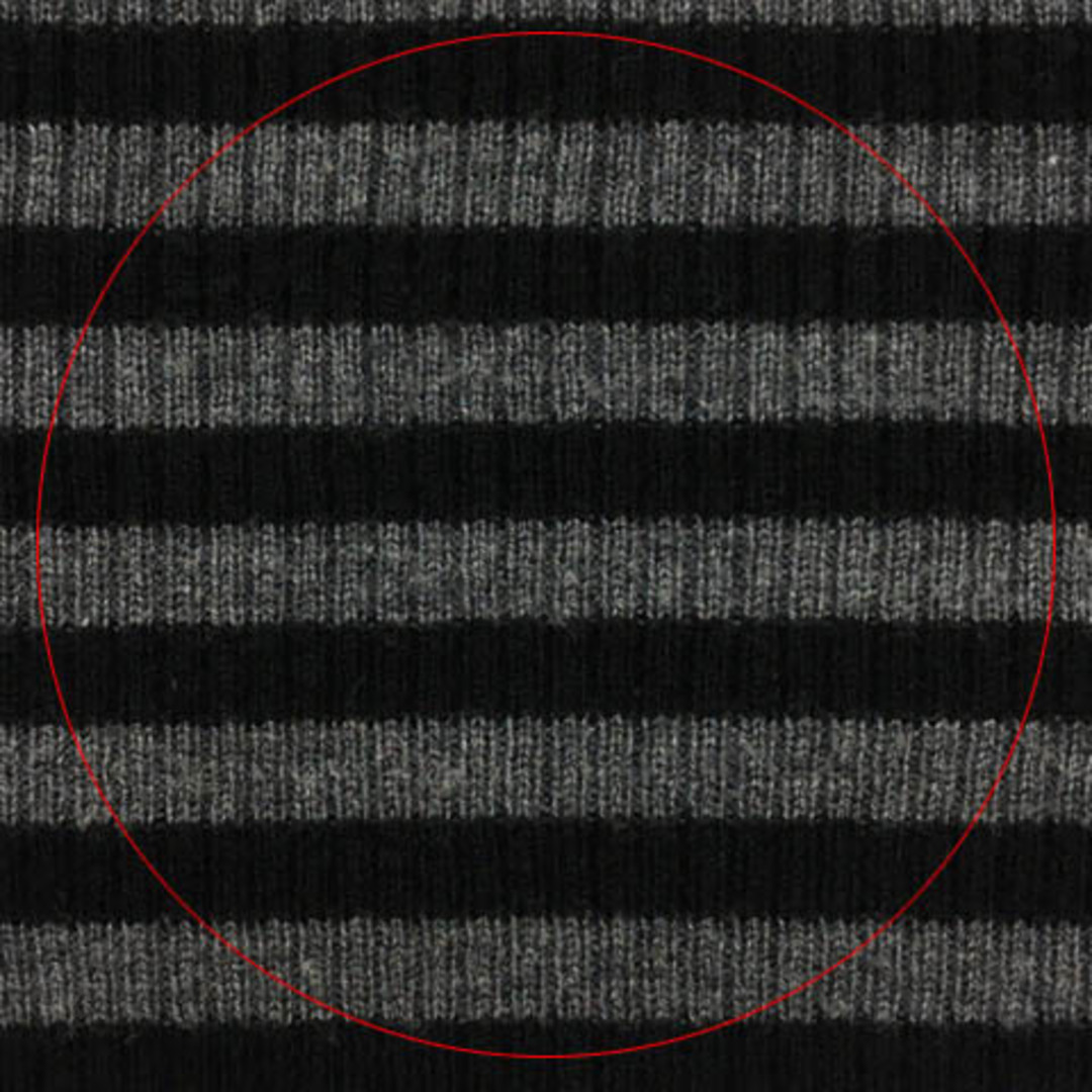 OZOC(オゾック)のオゾック セーター ニット タートルネック ボーダー 長袖 38 グレー 黒 レディースのトップス(ニット/セーター)の商品写真