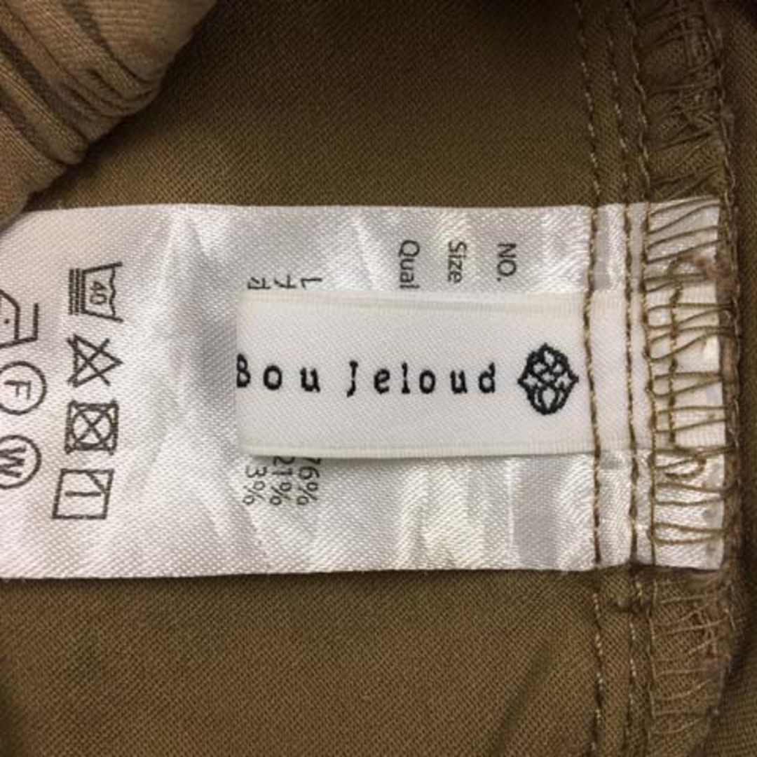 Bou Jeloud(ブージュルード)のブージュルード パンツ スキニー ロング ウエストゴム 無地 M 茶 ベージュ レディースのパンツ(その他)の商品写真