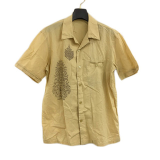 トランスコンチネンツ(TRANS CONTINENTS)のトランスコンチネンツ シャツ スタンダード オープンカラー 半袖 2 黄(シャツ)
