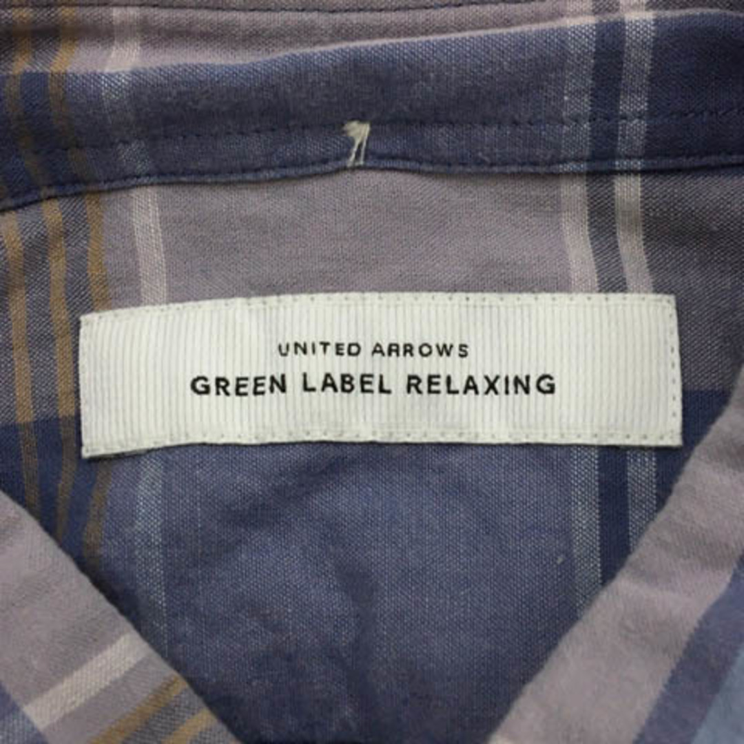 UNITED ARROWS green label relaxing(ユナイテッドアローズグリーンレーベルリラクシング)のグリーンレーベルリラクシング ユナイテッドアローズ シャツ 長袖 Ｍ 紫 緑 メンズのトップス(シャツ)の商品写真