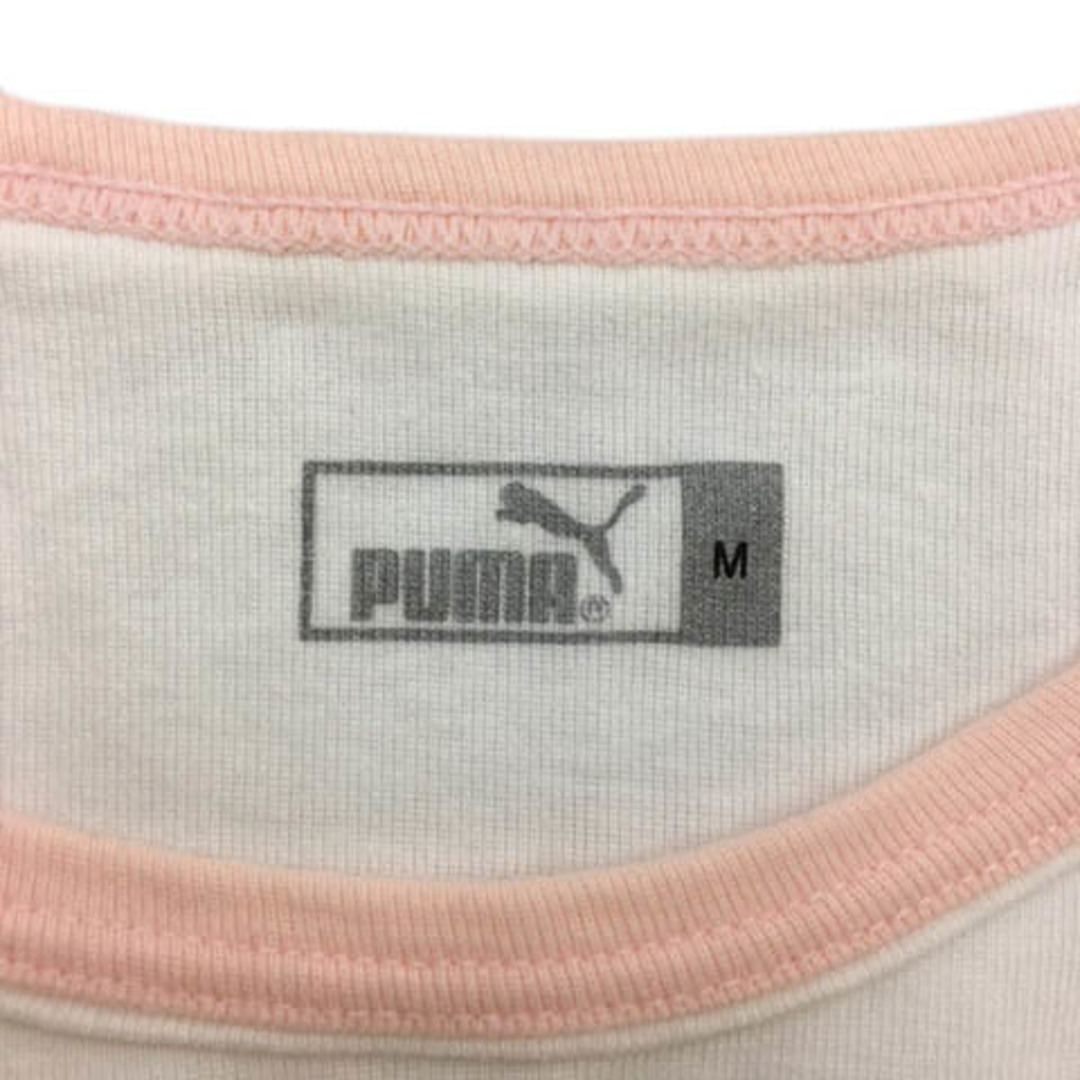 PUMA(プーマ)のプーマ Tシャツ カットソー スポーツウェア ロゴ 刺繍 ノースリーブ M 白 レディースのトップス(その他)の商品写真