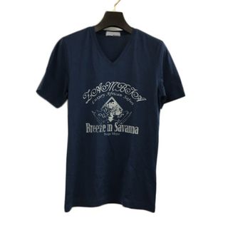 ボイコット(BOYCOTT)のボイコット Tシャツ カットソー プルオーバー プリント 半袖 2 紺 青(Tシャツ/カットソー(半袖/袖なし))