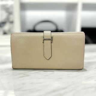 エルメス(Hermes)の美品☆　エルメス　ベアンデュプリ　シェーブル　長財布　□N刻印(財布)