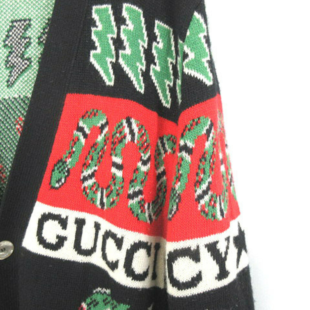 Gucci - GUCCI シンボルズ ロゴ ジャガード ウール ニット