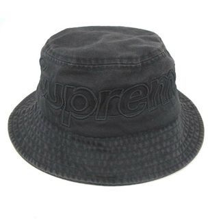 シュプリーム(Supreme)のSUPREME Outline Crusher 黒 ロゴ ハット S/M(その他)