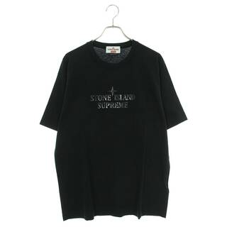 シュプリーム ×ストーンアイランド STONEISLAND  20AW  Embroidered Logo S/S Top エンブロイダリーロゴTシャツ メンズ L