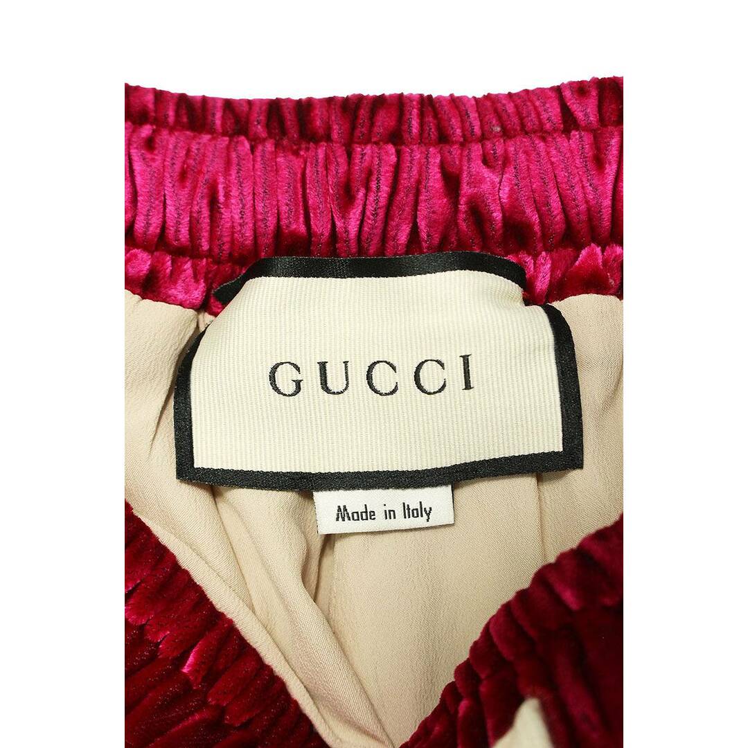 Gucci - グッチ 597457 XJBXN サイドロゴベロアロングパンツ メンズ S
