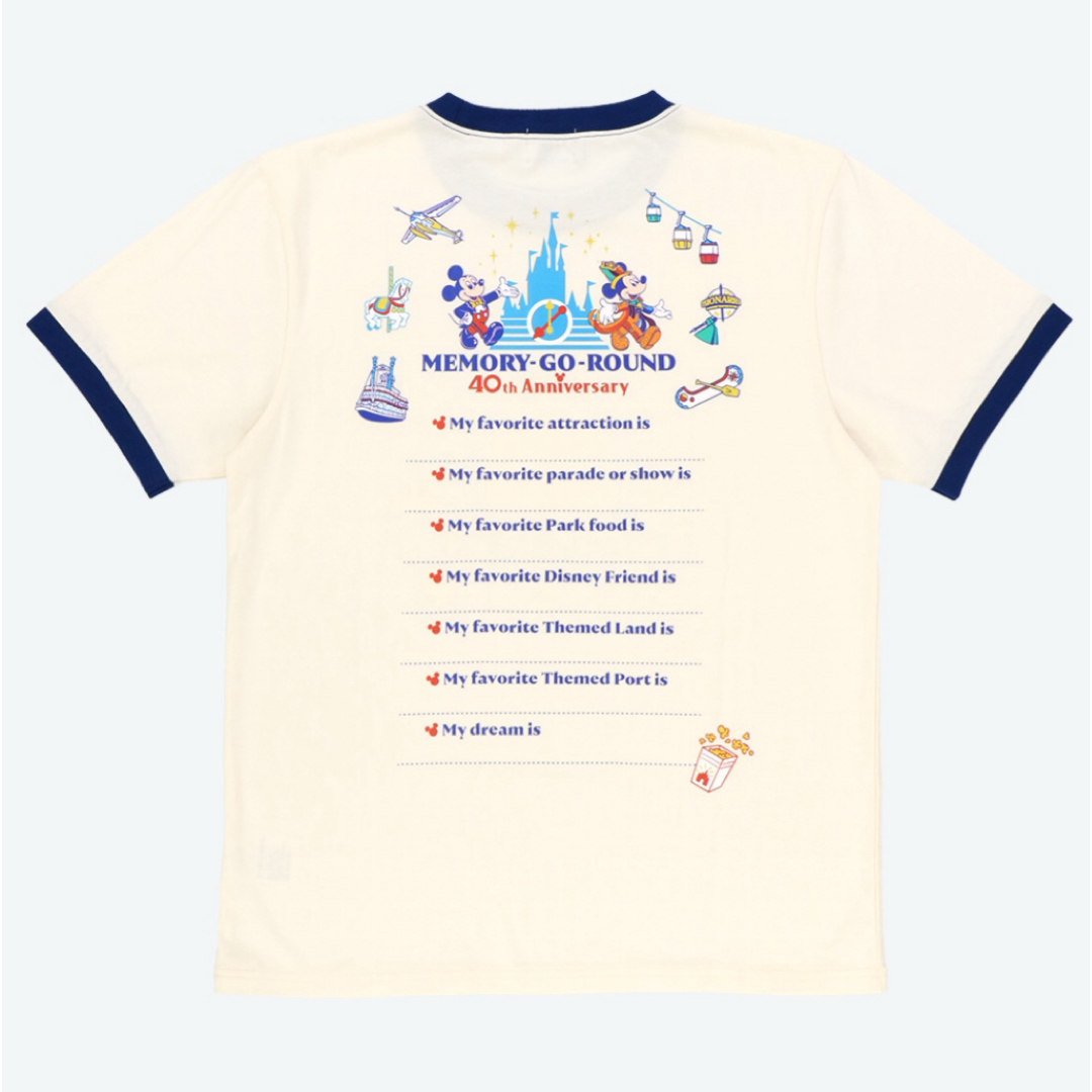 Disney(ディズニー)のディズニーランド　メモリーゴーラウンド　40周年　Tシャツ　Mサイズ レディースのトップス(Tシャツ(半袖/袖なし))の商品写真