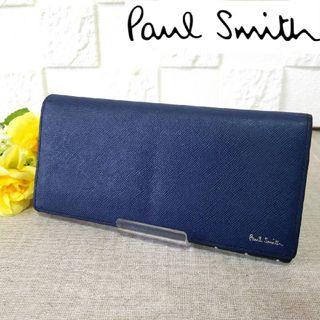 【美品】ポールスミス Paul Smith 長財布 ミニラビット ネイビー