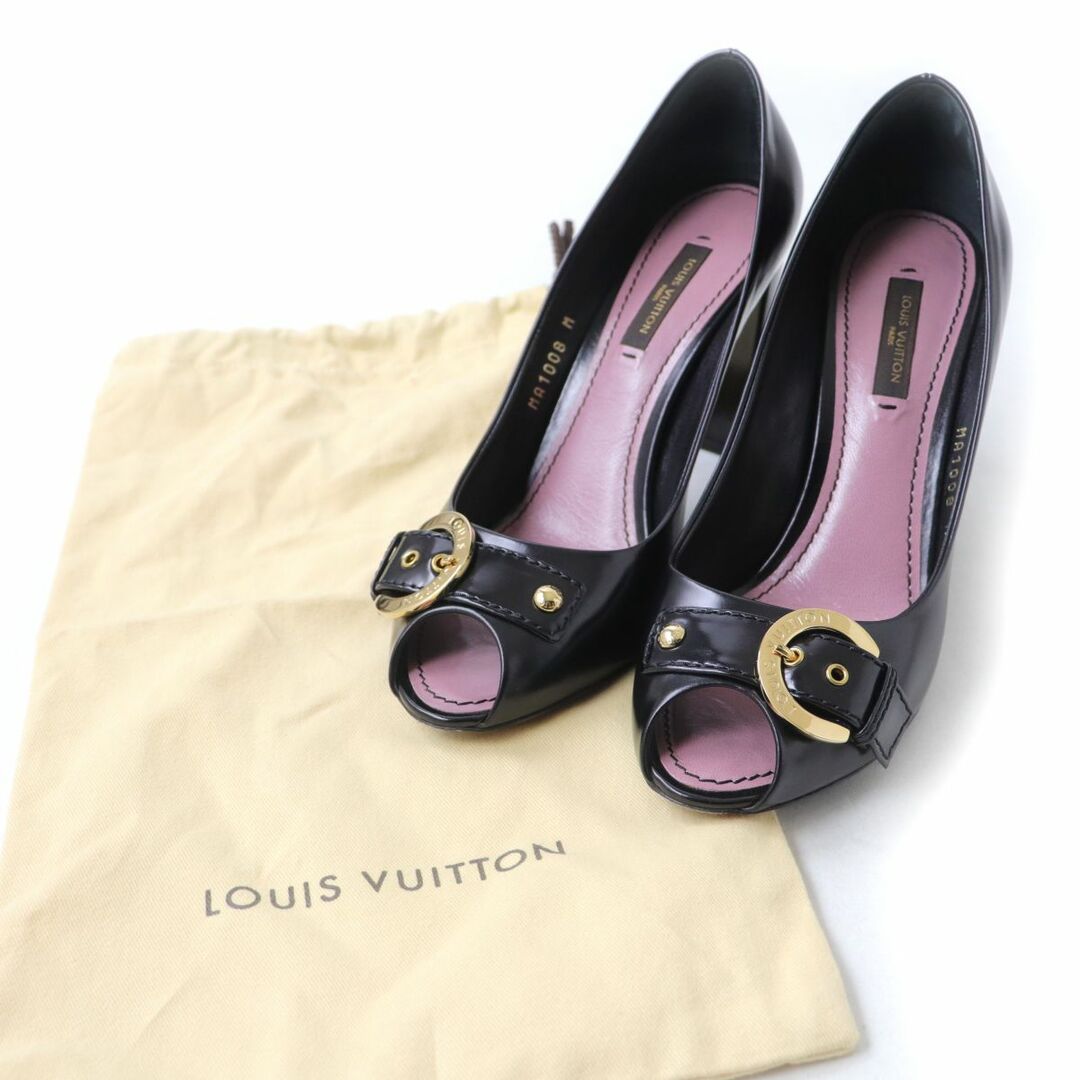 良品 綺麗 LOUIS VUITTON オープントゥ ピンヒール パンプス