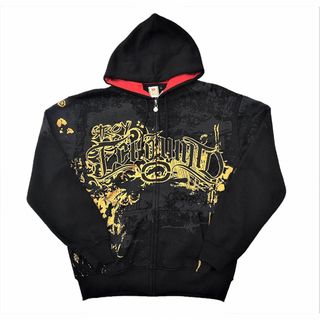 エコーアンリミテッド(ECKŌ UNLTD（ECKO UNLTD）)のECKO エコーアンリミテッド ジップアップパーカー ブラック/ゴールド XXL(パーカー)