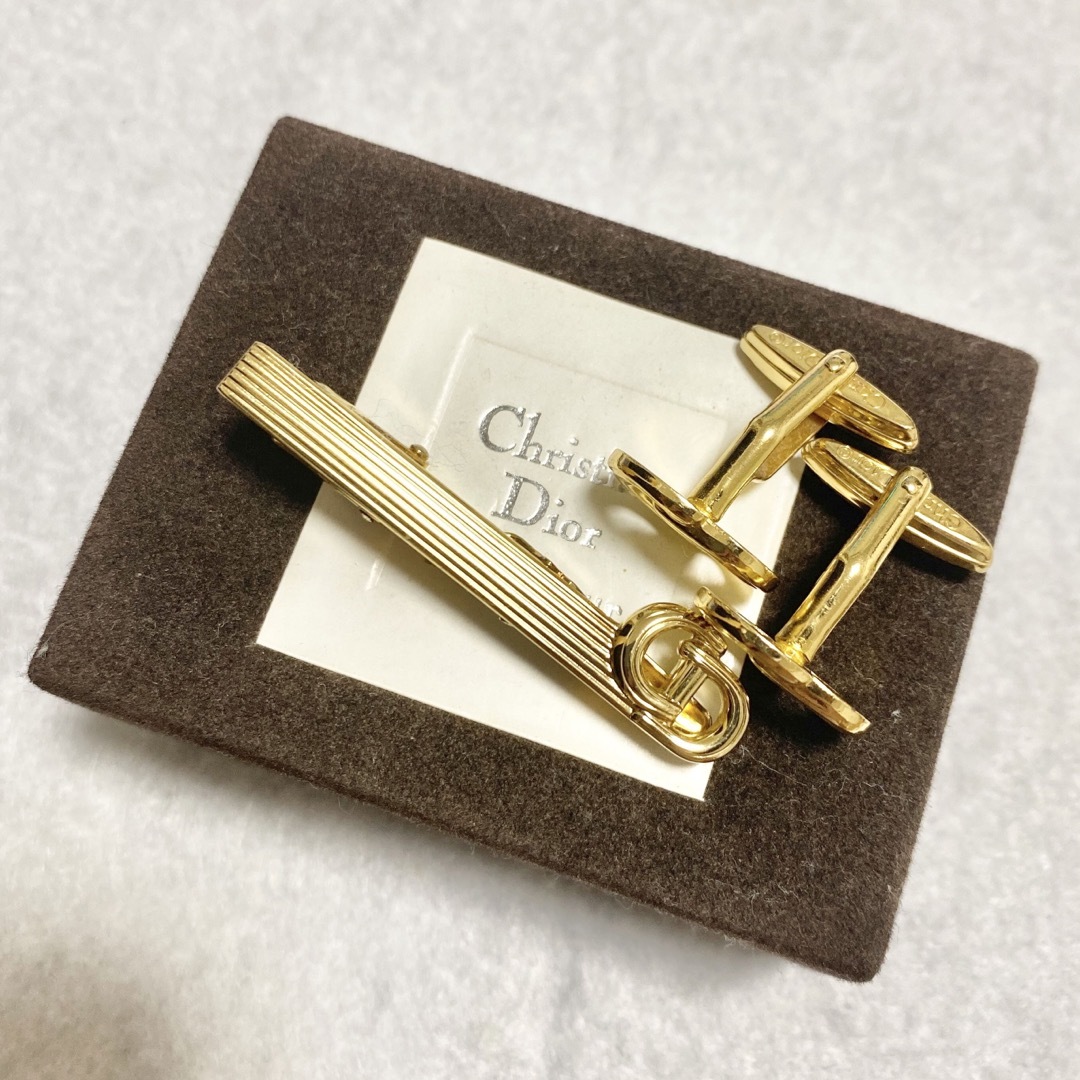 Christian Dior vintage タイピン　カフス　ビジネス　スーツ