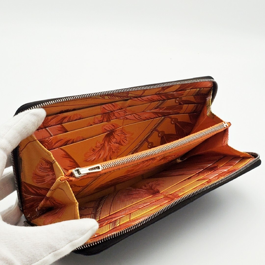 Hermes - HERMES エルメス アザップ ロング シルクイン 黒 ヴォー