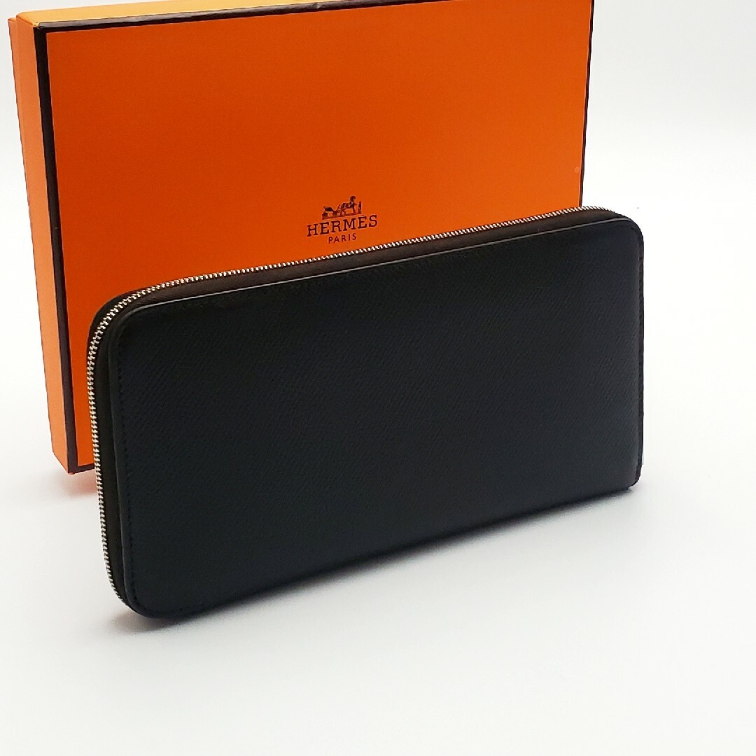 Hermes - HERMES エルメス アザップ ロング シルクイン 黒 ヴォー