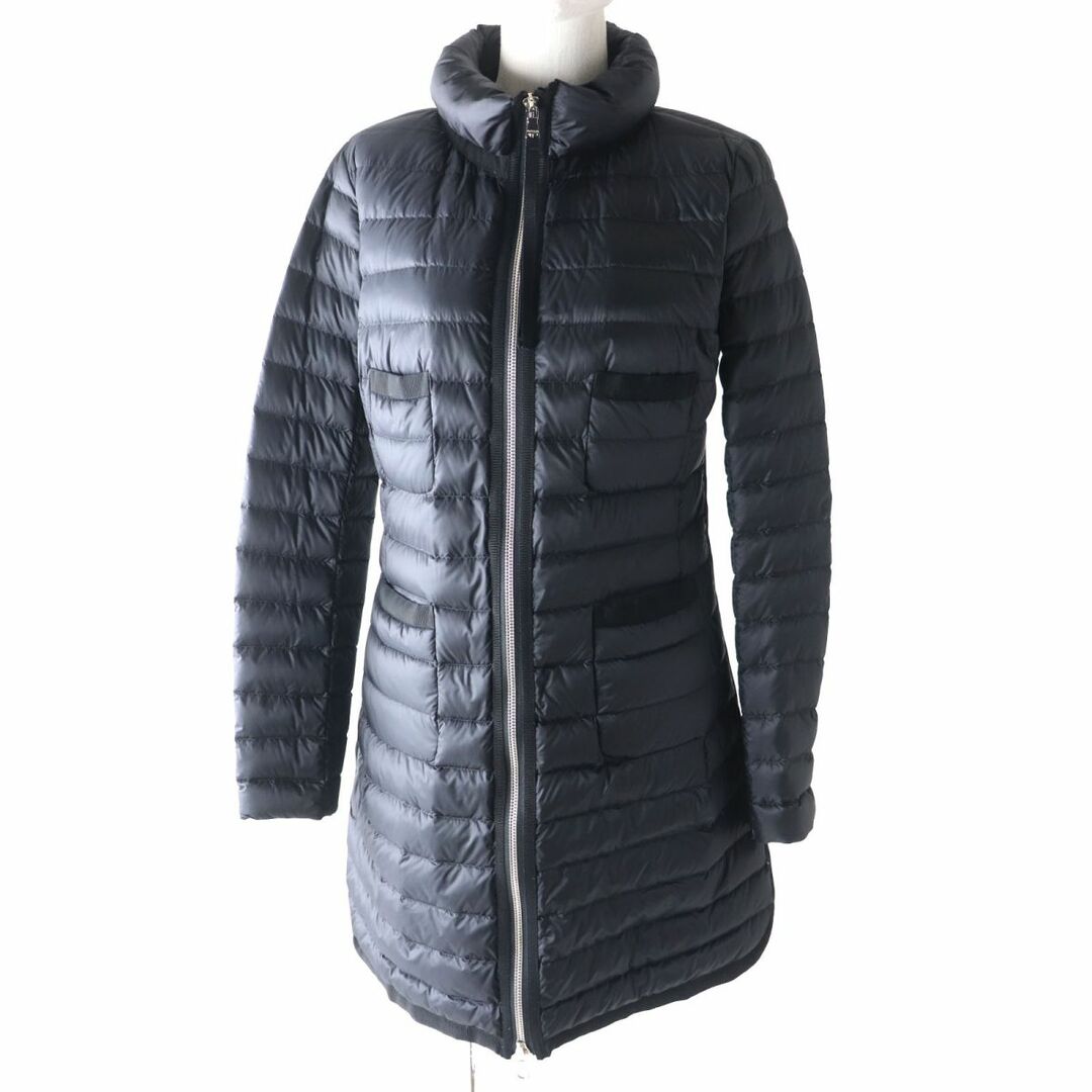 美品★正規品 MONCLER モンクレール BOGUE ボーグ スタンドカラー ZIP UP 軽量 ライトダウンコート レディース ブラック 黒 サイズ138cm袖丈