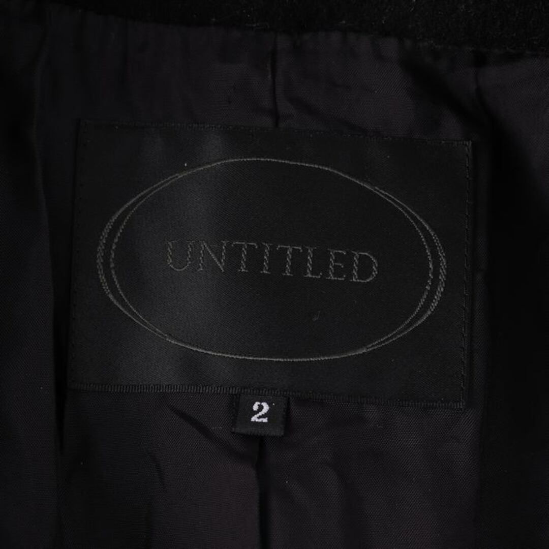 UNTITLED(アンタイトル)のアンタイトル ステンカラーコート ウール/アンゴラ混 無地 アウター 黒 日本製 レディース 2サイズ ブラック UNTITLED レディースのジャケット/アウター(その他)の商品写真