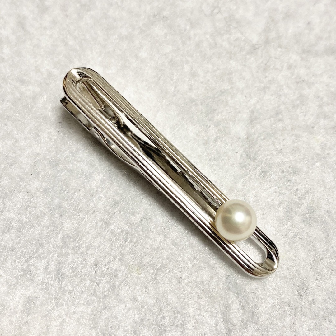 MIKIMOTO(ミキモト)のMIKIMOTO silver 925 パール　ネクタイピン　真珠　ビジネス メンズのファッション小物(ネクタイピン)の商品写真