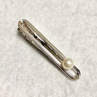 ミキモト(MIKIMOTO)のMIKIMOTO silver 925 パール　ネクタイピン　真珠　ビジネス(ネクタイピン)